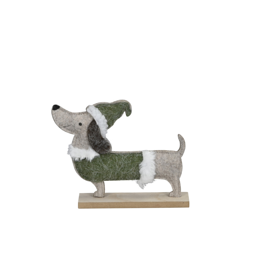 Hund, Dekofigur, Winter, Hundefigur, Grün