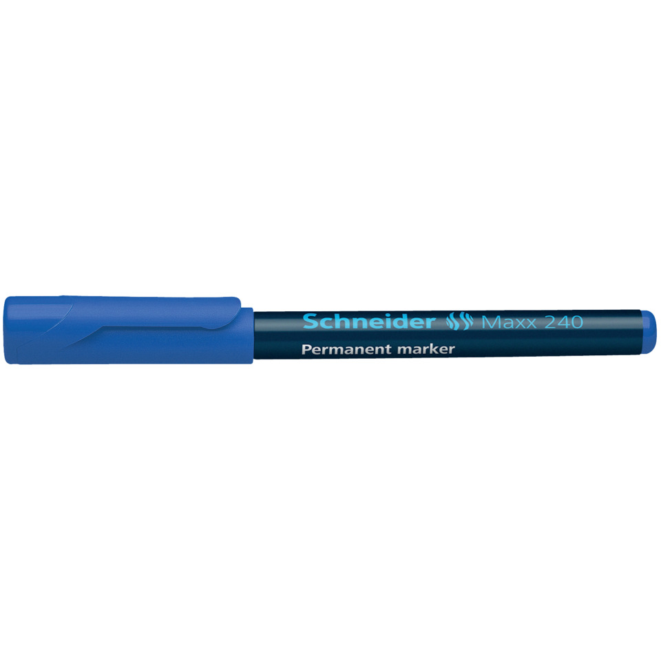 Permanentmarker, Marker, Blau, Kabelfassung?, Schneider Maxx 240