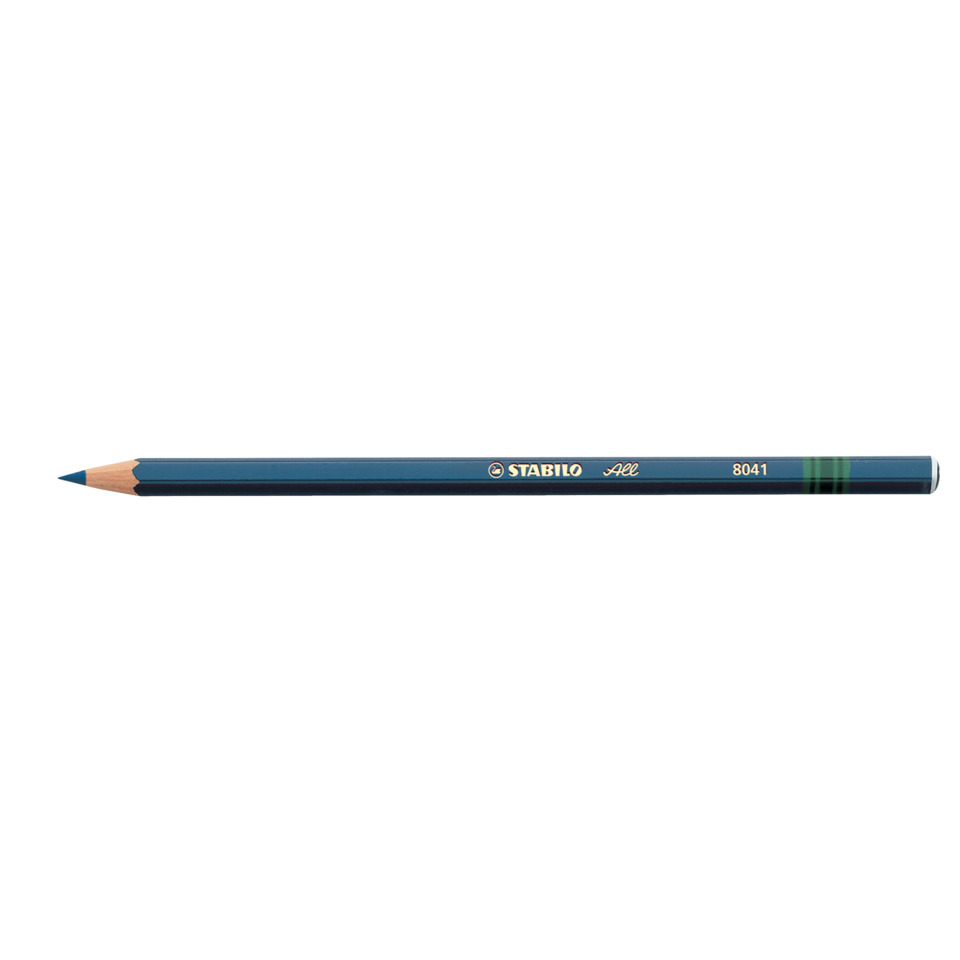 Bleistift, Grafitstift, Rundholz, HB-Stift, Blaue Farbe
