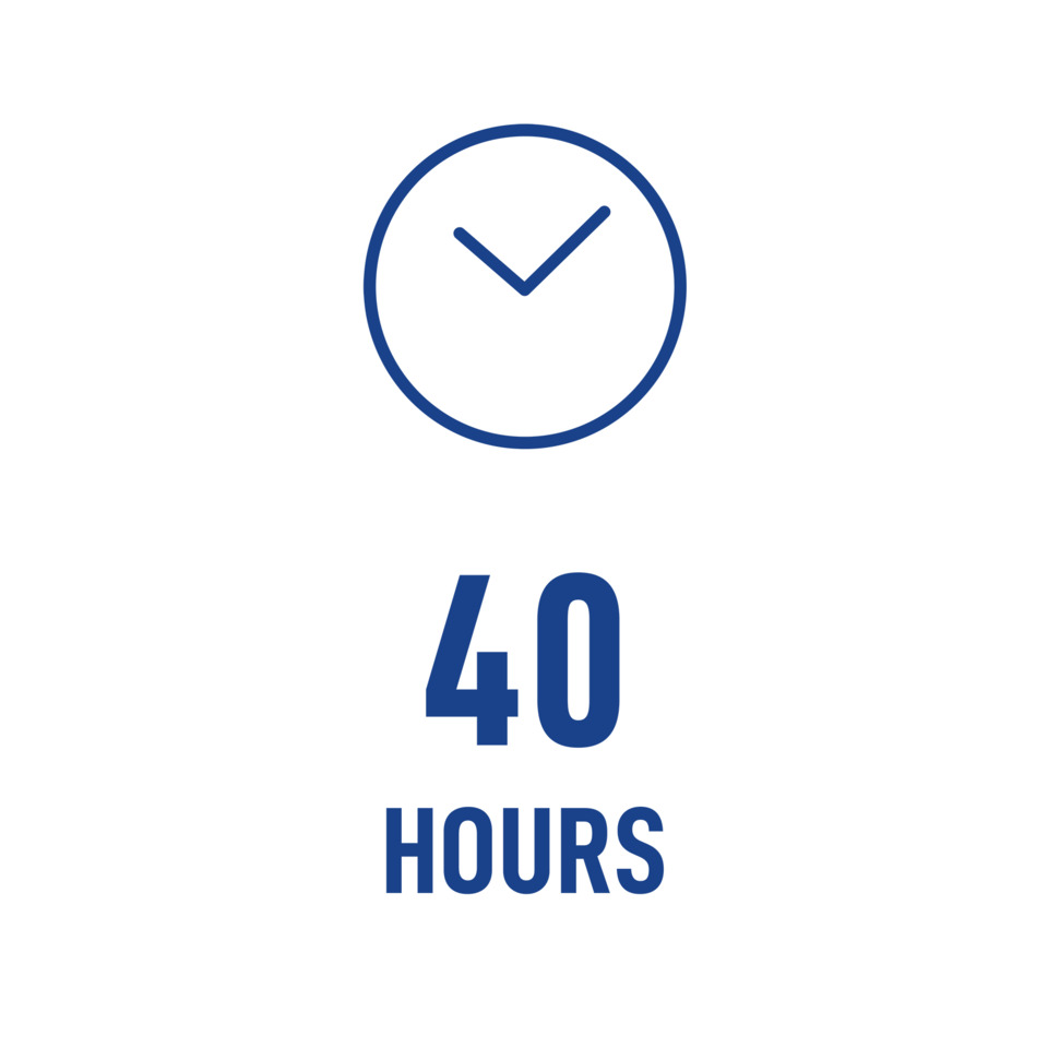 uhr, 40 stunden, runder uhr, blau, minimal