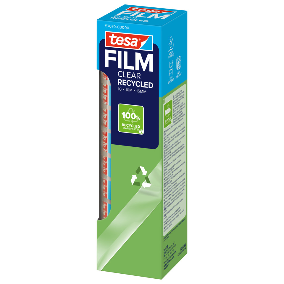 Filament, Clear, Recycled, 10 m x 15 mm, 100% recycled