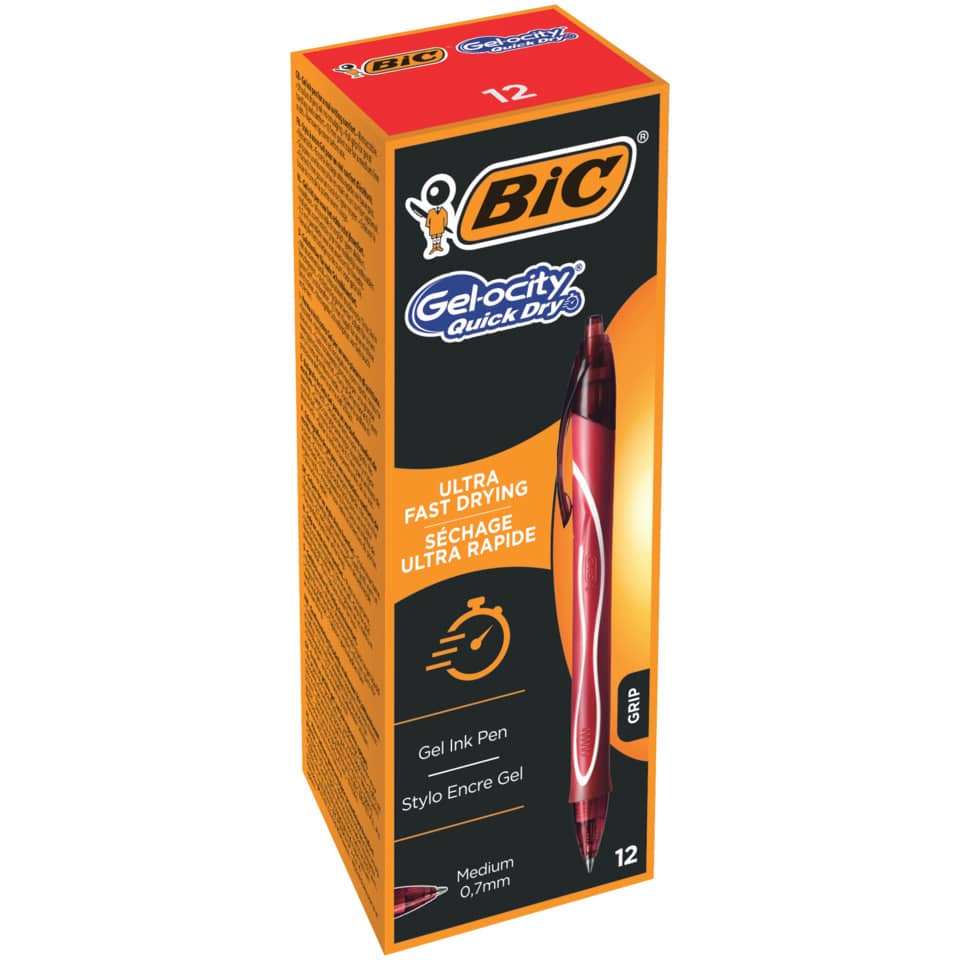 gel-pen, gellinkpen, gel-ink pen, orange box, 12er pack