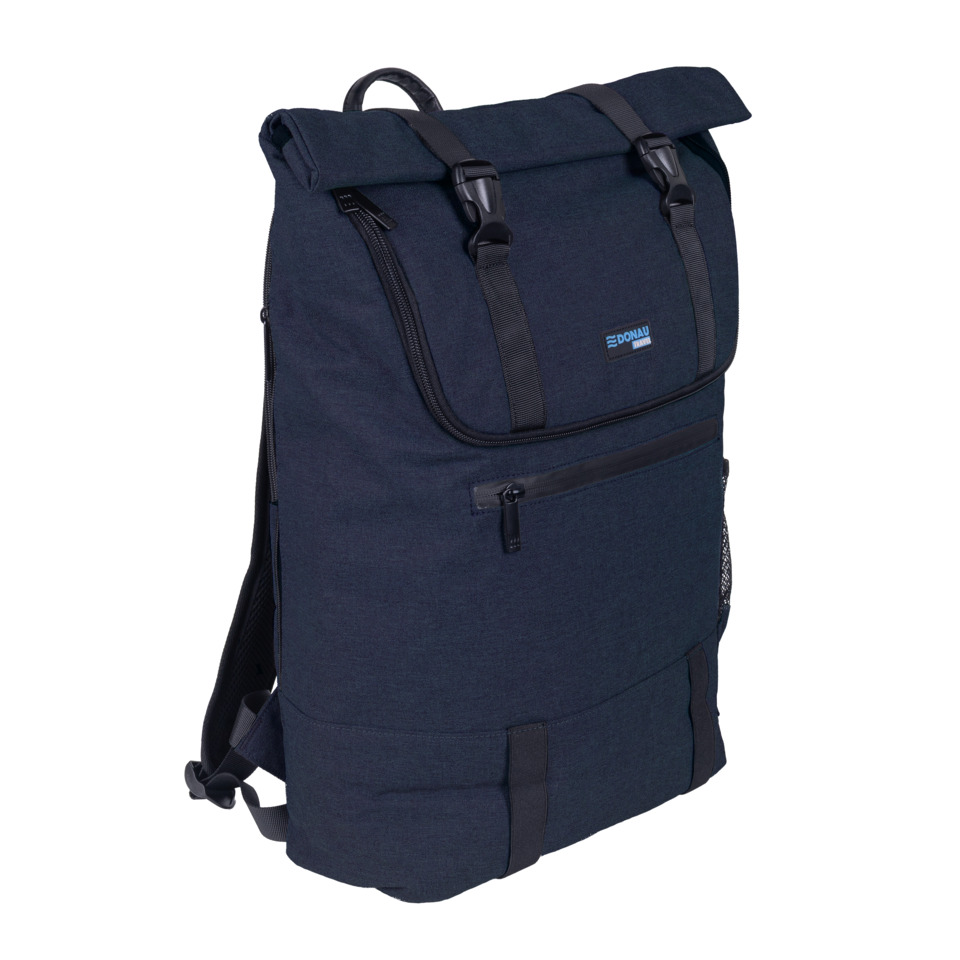 Rucksack, Backpack, Navy, Front pocket, Rolltop