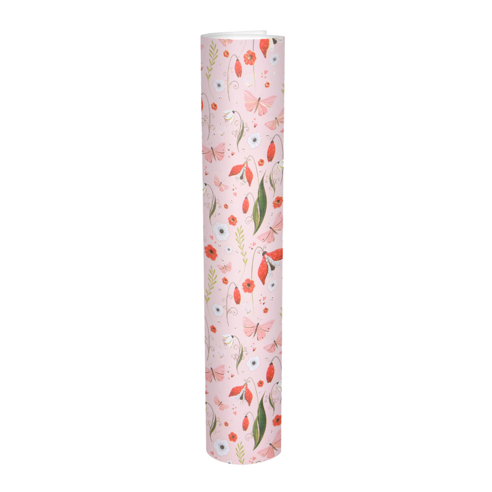 Geschenkpapier, Papierrolle, Blumenmuster, pink, Floral
