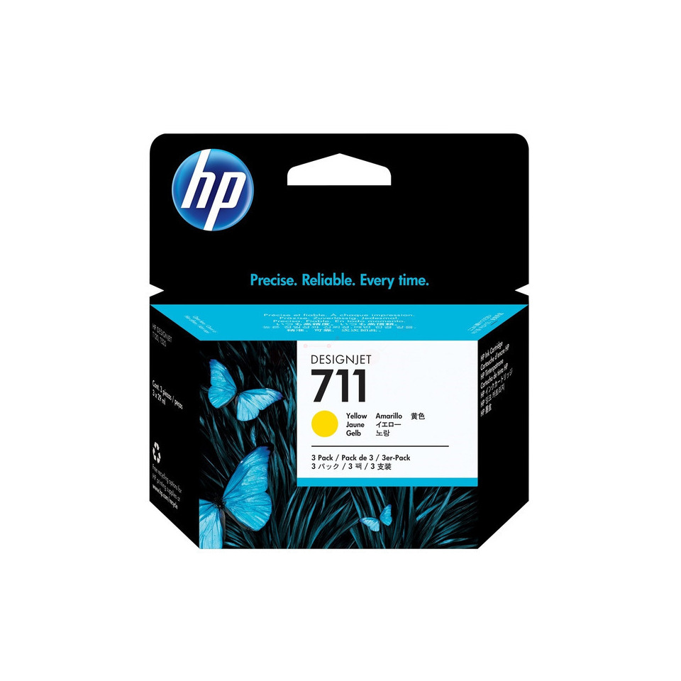 Tintenpatrone, HP, Gelb Tinte, DesignJet 711, 3er Pack