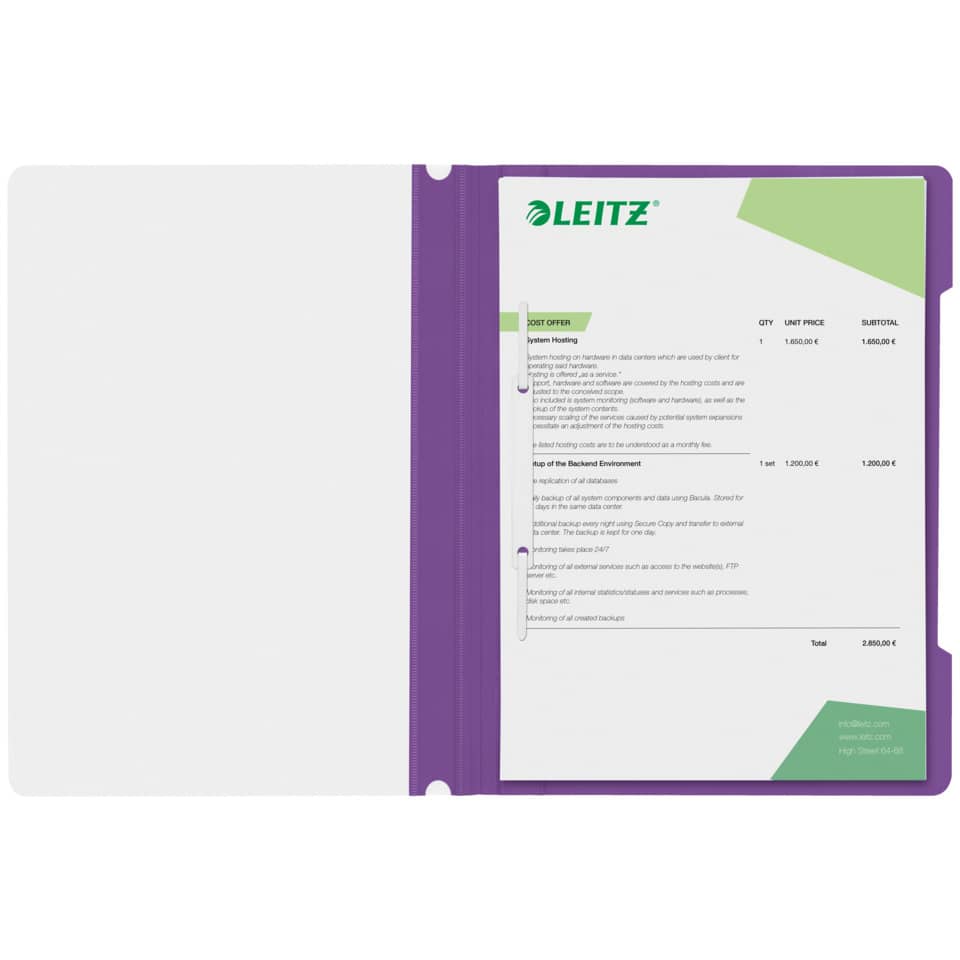 Ordner, Ordnerhülle, Lila, Dokument, hellgrüne-Akzent