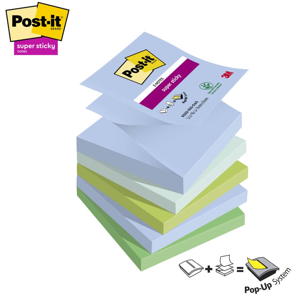 Post-it Notizen, Klebezettel, Stapels, Bunte Farben, Notizblock-Anordnung