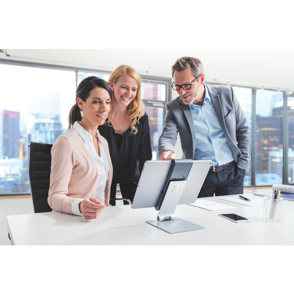 Büro, Team, Präsentation, Computerständer, Zusammenarbeit