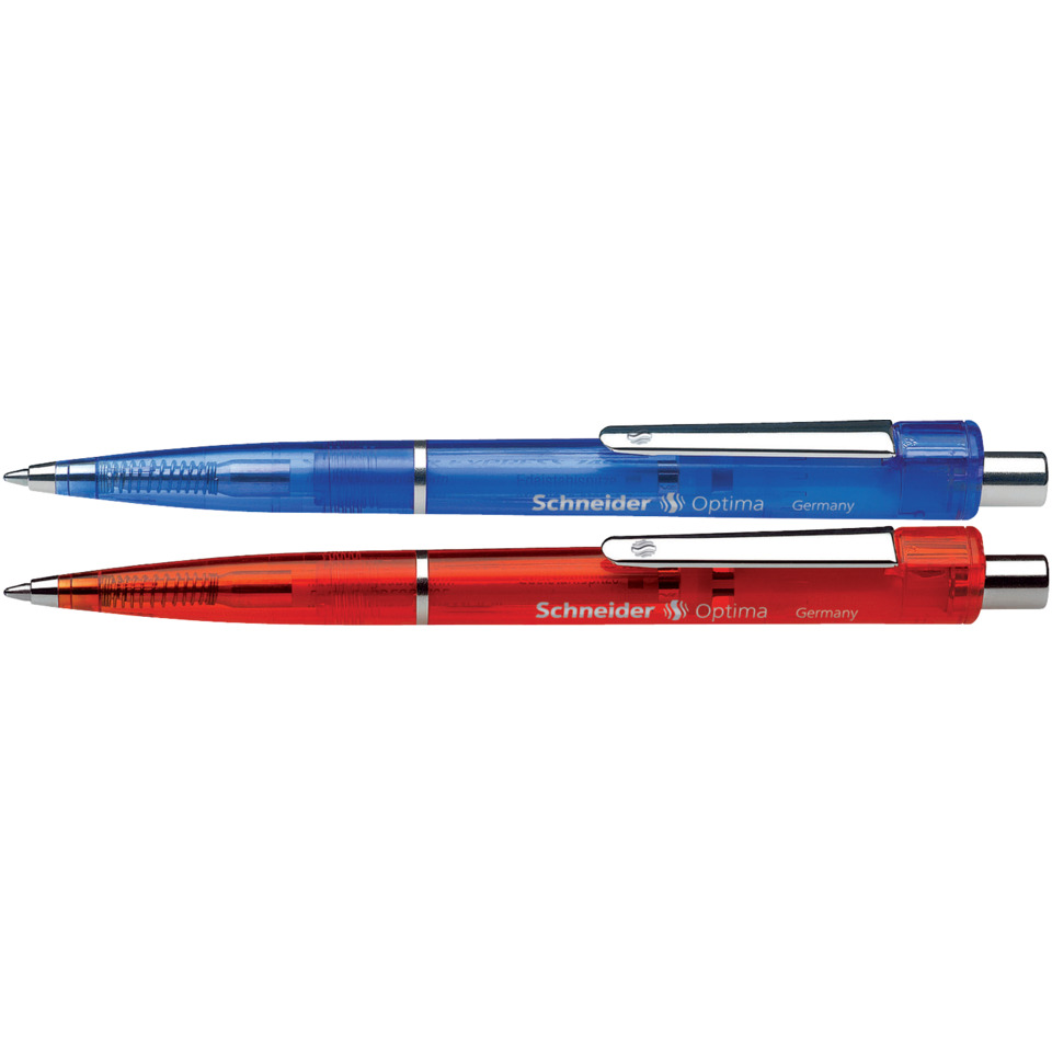 Kugelstift, Kugelschreiber, Blau, Rot, Klippverschluss