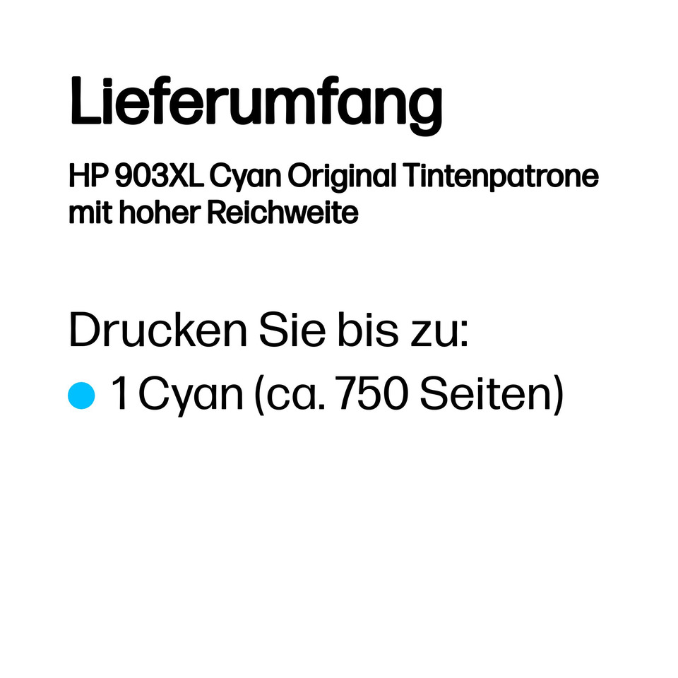 tintenpatrone, cyan, original, HP, patrone