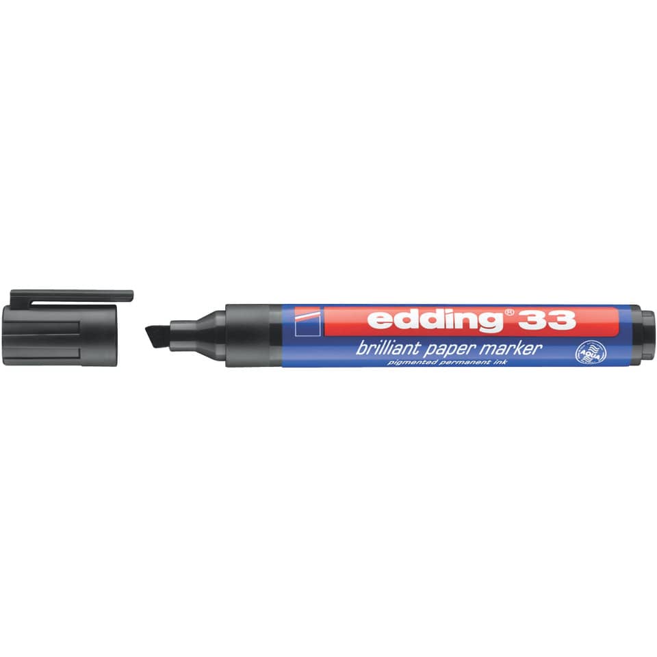 Brillant-Papiermarker 33, 1-5mm, schwarz EDDING 33-001