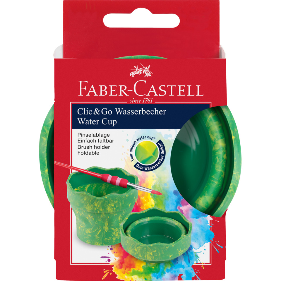 Wasserbecher, Wasserbehälter, Farbklecks, Faber-Castell, Spitzenset