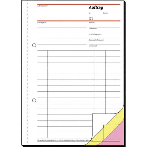 Auftragsbuch, A5, 3x40 Blatt SIGEL SD002