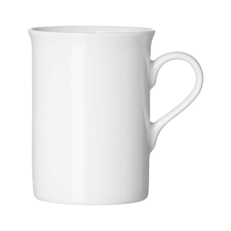Kaffeebecher, Porzellan, weiße Tasse, Handle, großes Becher