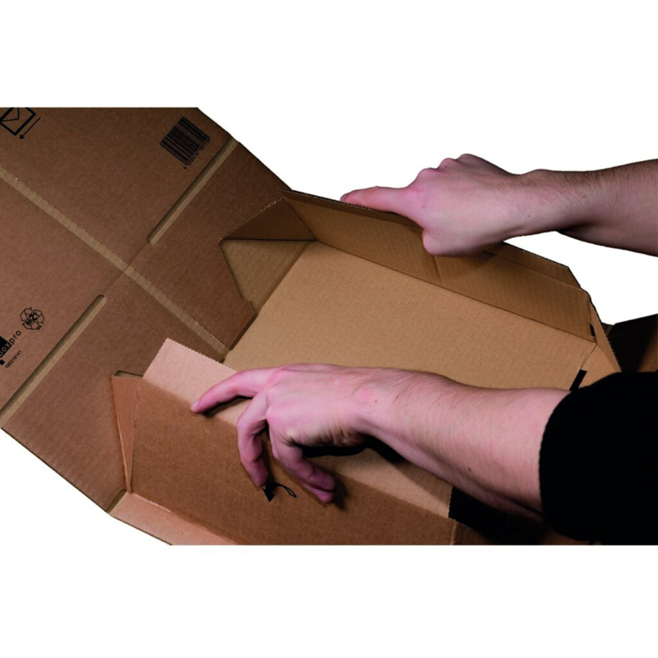 Kartonverpackung, Umfalten, Faltschachtel, Kartonschachtel, Faltbox