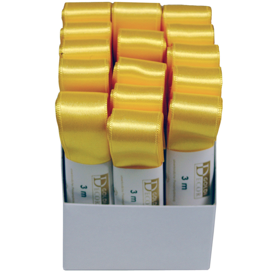 Satinband, Bouillonband, Gelb, Gelbes Band, Verpackungsband