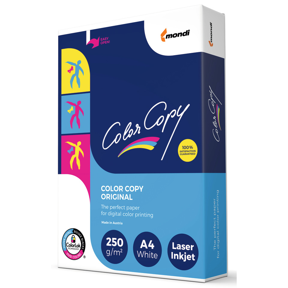 Color Copy, Colorpapier, A4 Weiß, Laserdruck/Tintenstrahl, 250 g/m²