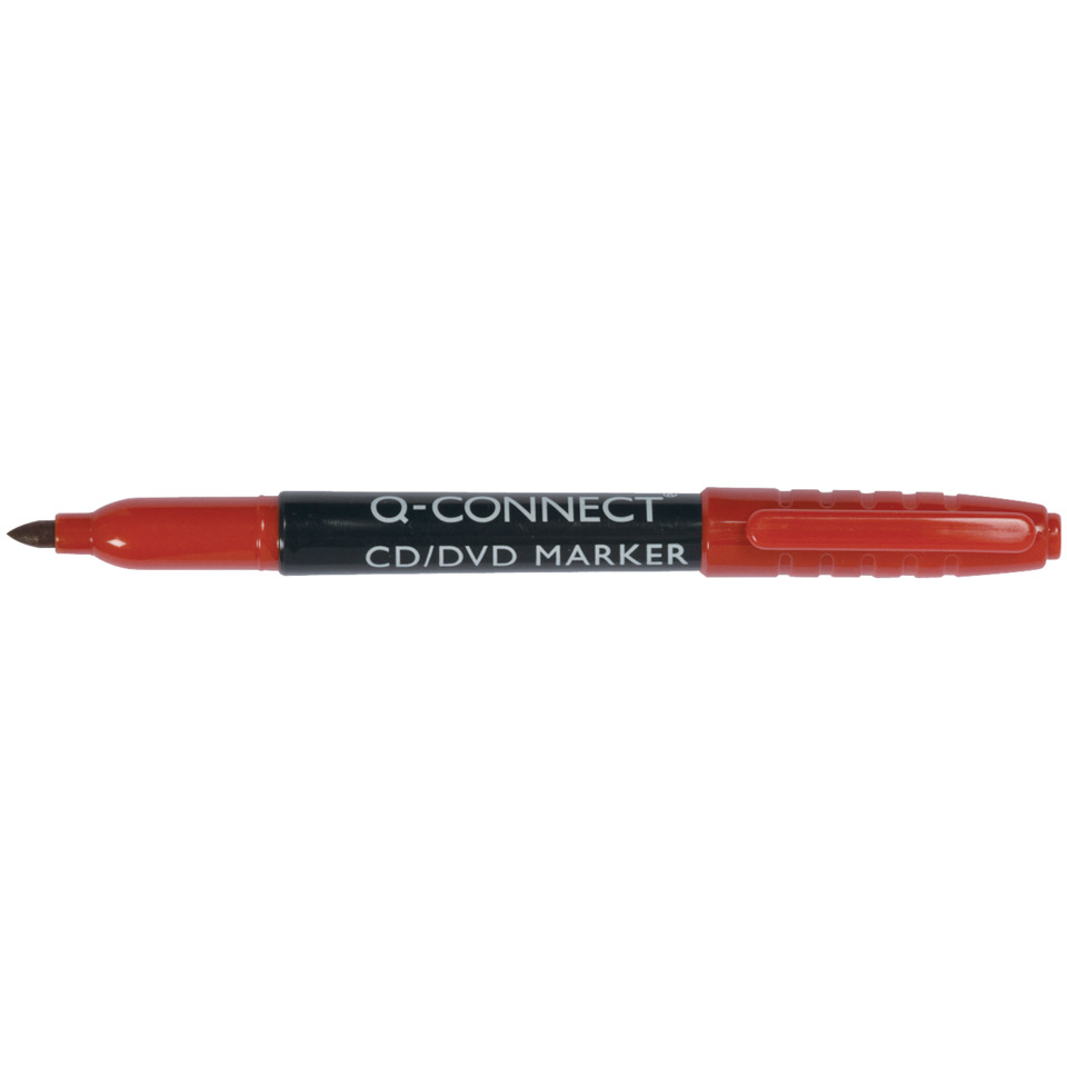 CD/DVD Marker, Marker, Roter Stift, Q-Connect, Permanentmarker