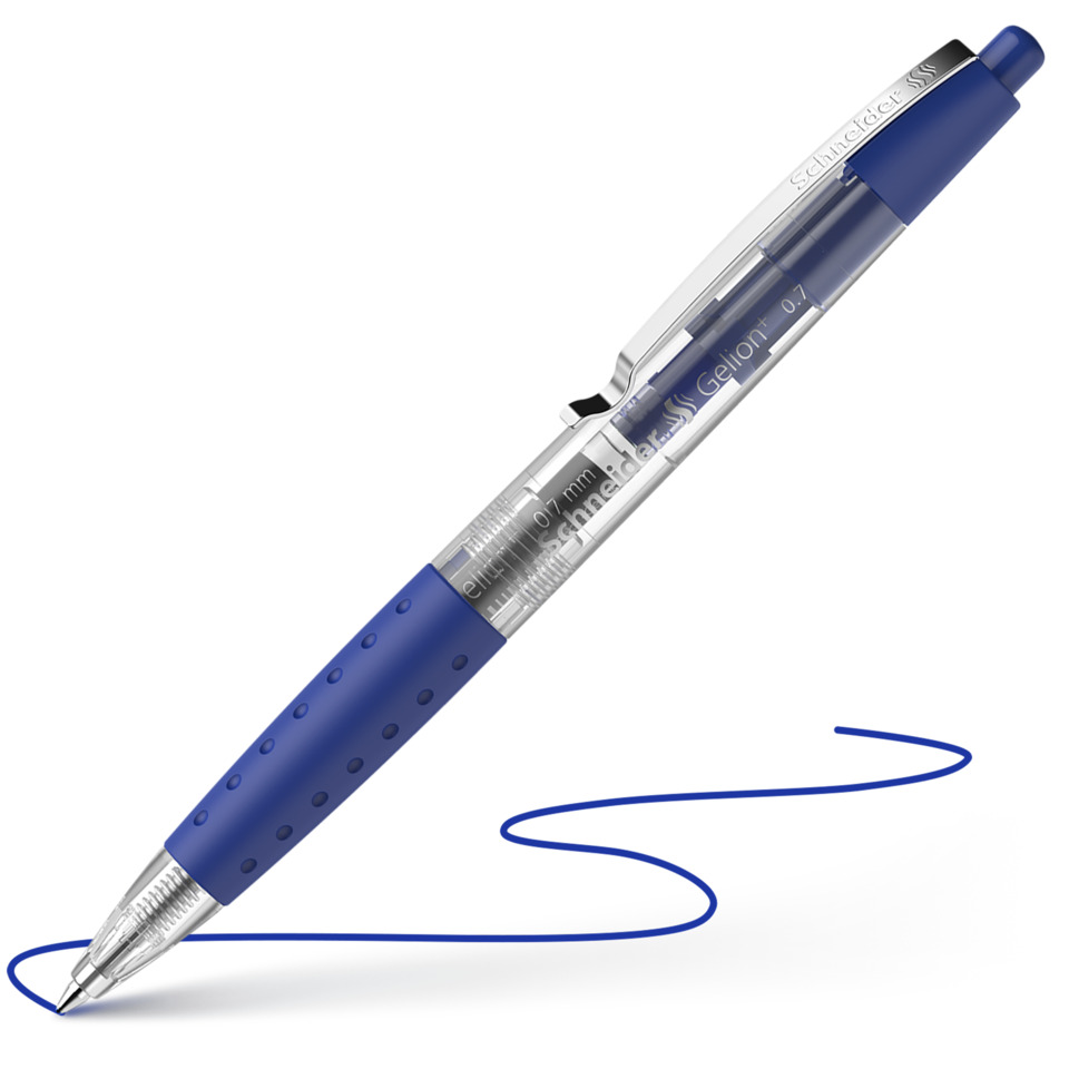 Kugelschreiber, Gellik, drehmechanik?, Kunststoffgriff, blau