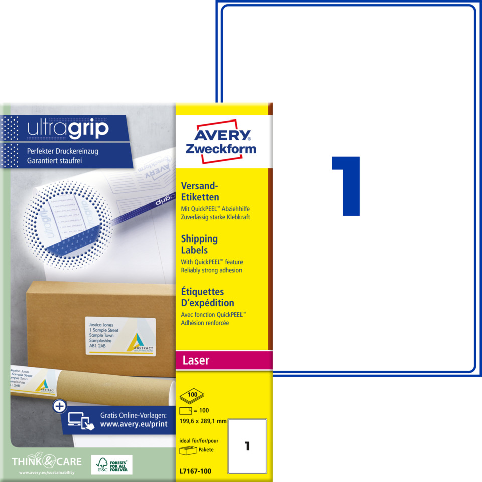 Laserdrucker-Papier, Versandetiketten, Aufkleberrolle, Klebkraft, Laser