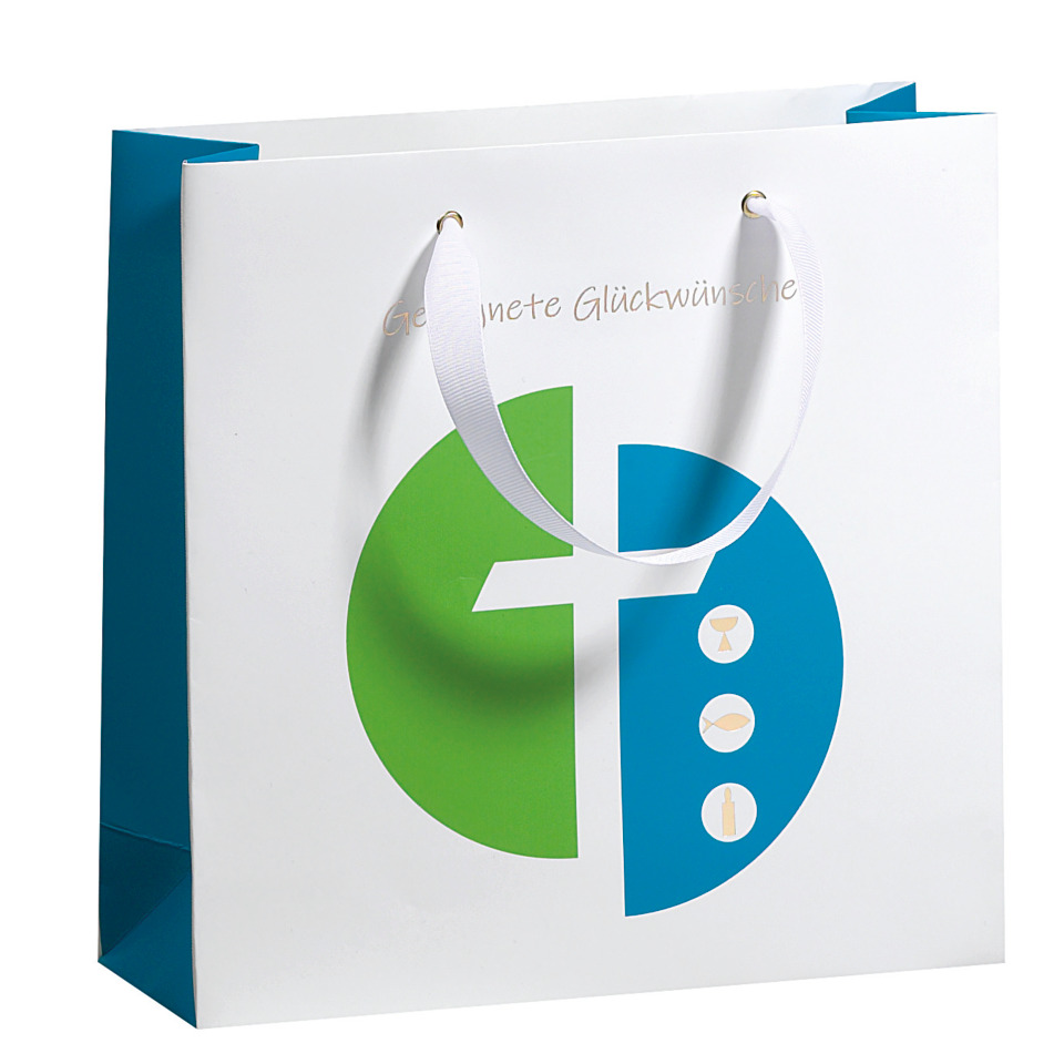 Geschenktüte, Tasche, Weißes Geschenkbeutel?, Logo-Design, Papiertragetasche