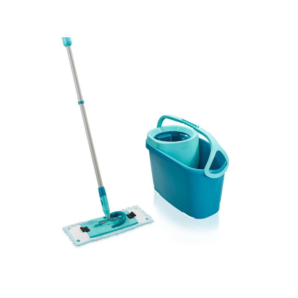 Mikrofaser-Wischtuch, Wischmopp, Eimer, Wasserbesen, Teal-Set