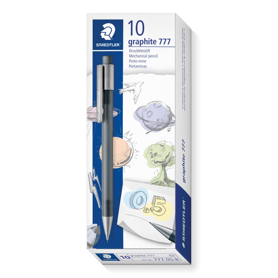 Graphitbleistift, Mechanischer Bleistift, 0,5 mm, HB-Bleistift, 10 graphite 777