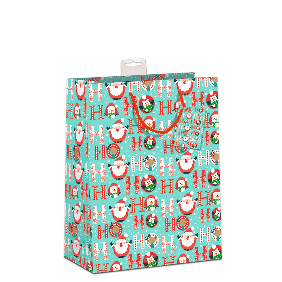 Geschenkverpackung, Weihnachten, Geschenktüte, Türkis, Santa Claus