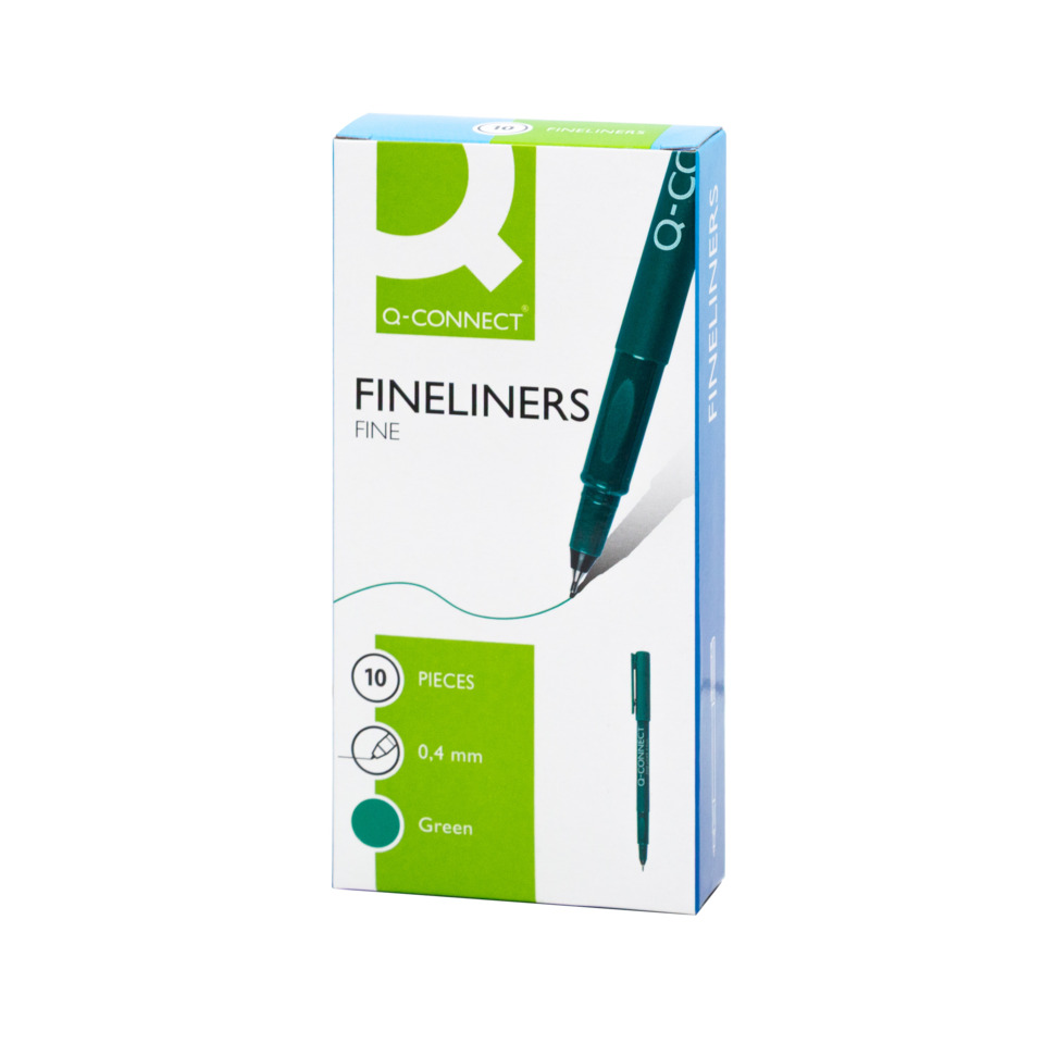 Fineliner, Grün, 0,4 mm, 10 Stück, Kugelschreiber