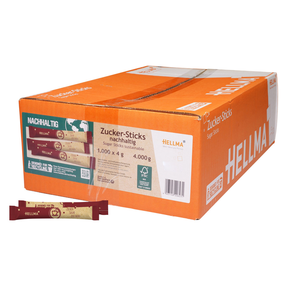 Zucker-Sticks, Zucker, Sticks, Nachhaltig, Packung