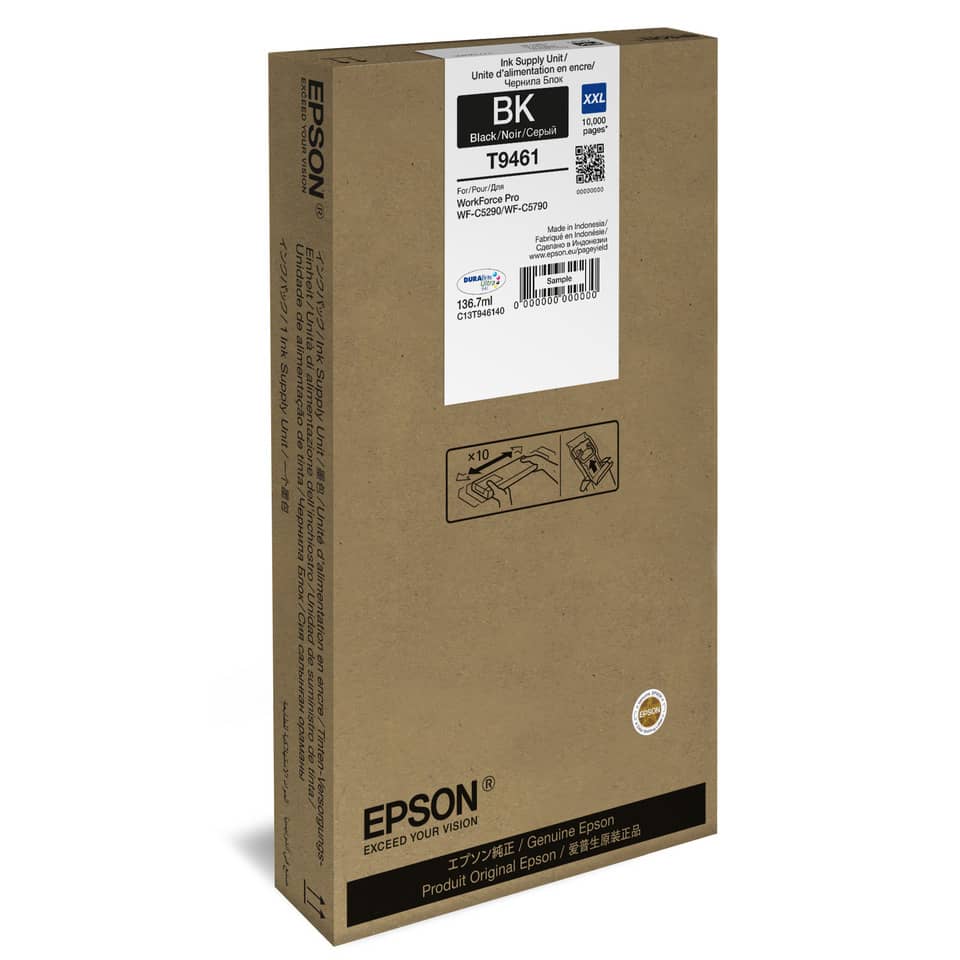 druckerpatrone, Tintenpatrone, Epson box, schwarz, T9461