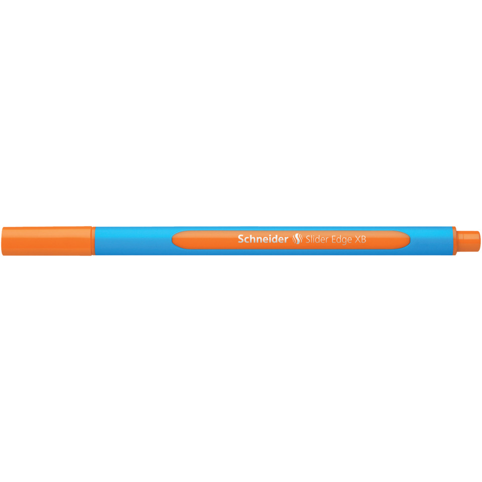 Marker, Markerstift, Orangene Kappe, Blauer Körper, Schneider Slider Edge XB