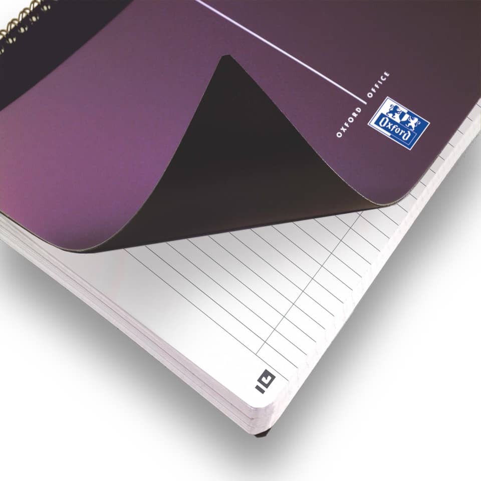 Notizbuch, Liniert, Spiralbindung, Oxford, Lila