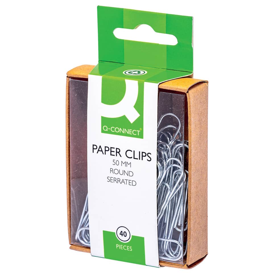 clip de papier, ronds, dentelés, 50 mm, 40 pièces