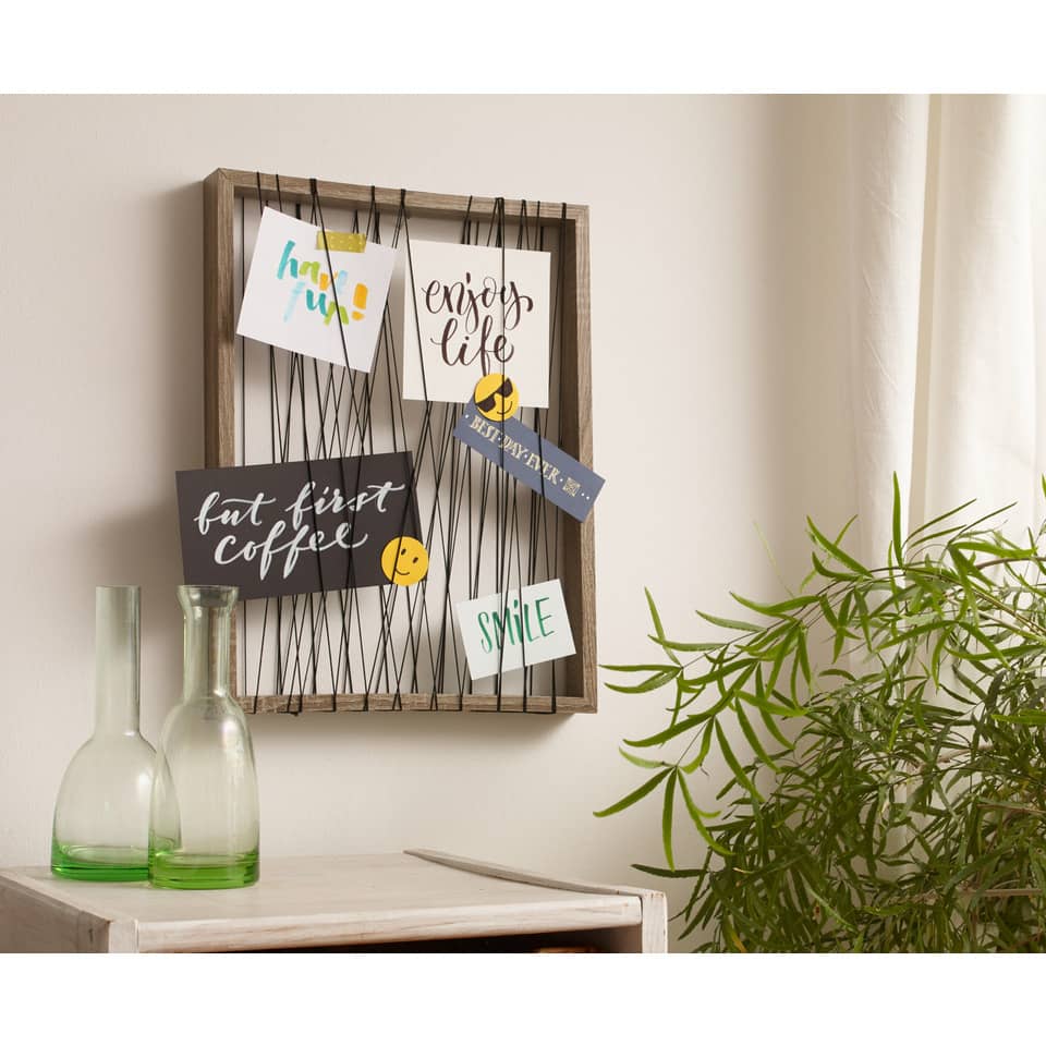 wandbild, rahmen, notizen, postkarten, pflanze