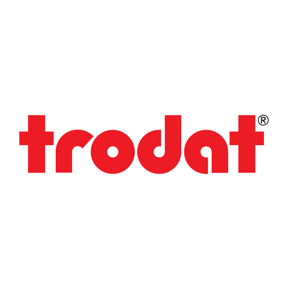 logo, branding, rot, trodat, Wortmarke