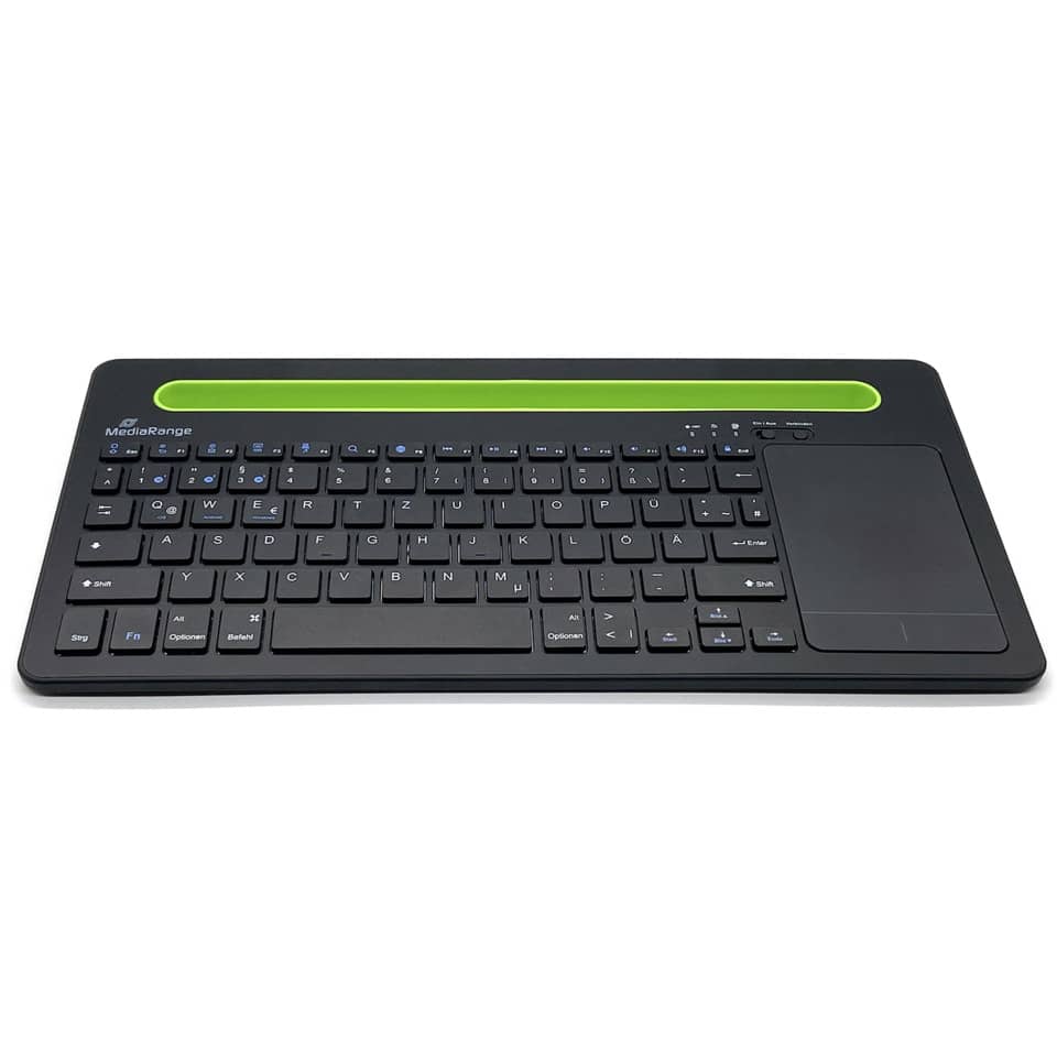 Tastatur, kabellose Tastatur, Touchpad, Grau, grüne Akzent