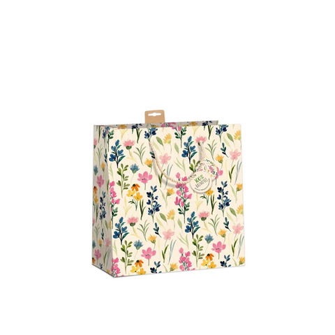 Geschenktragetasche Blumen, 15 x 15 x 6 cm SKORPION 7549-2404-S