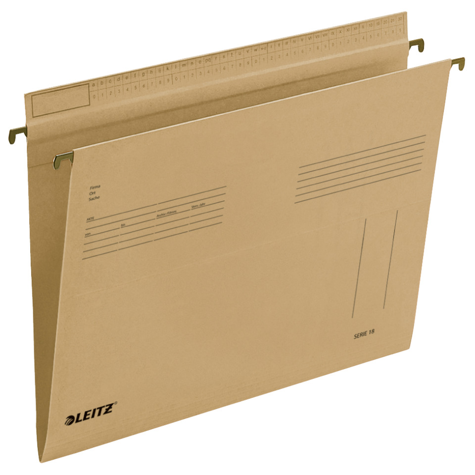 Ordner, Hängeregister, Sendet Abheftung, Braun, A4