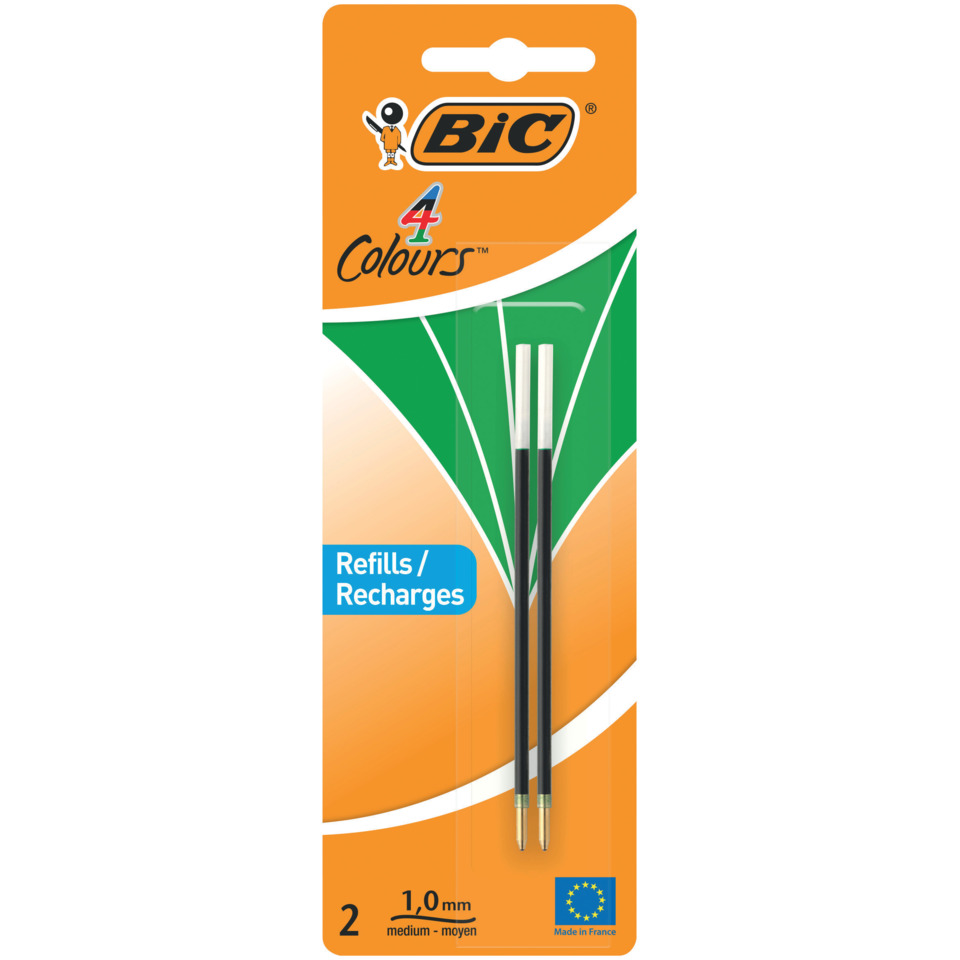 Kugelschreiber, Nachfüllpack, 2er-Set, 2.0 mm, Kolbenminen