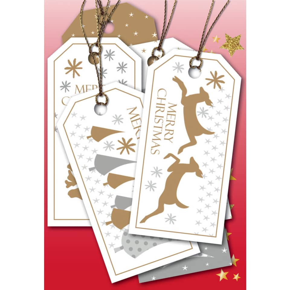 tags, Geschenk Anhänger, Weihnachtsanhänger, Tag aus Gold, Ornamentanhänger
