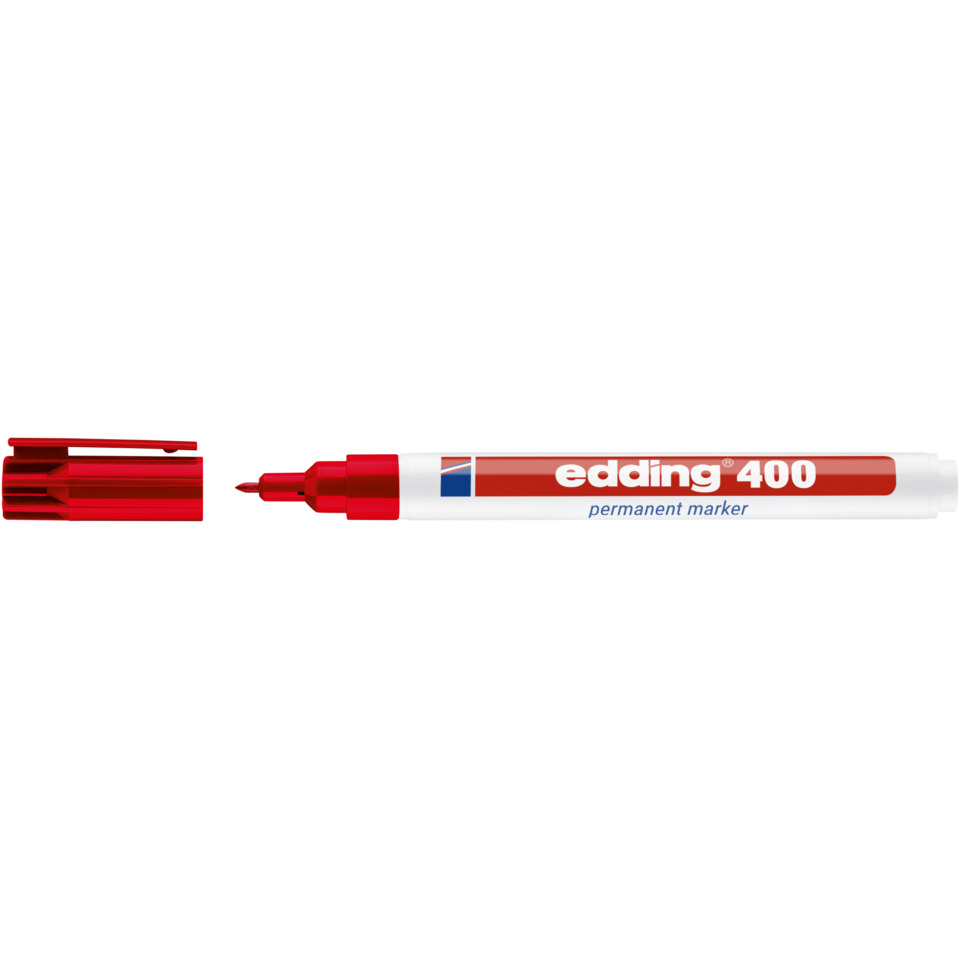 Permanentmarker, Marker, Rot, Feinlinier, Edding 400