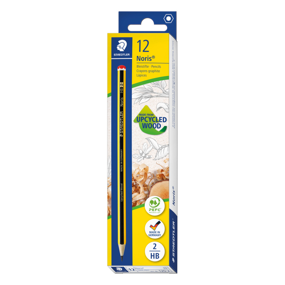 Bleistift, HB, 12er Pack, Upcycled Wood, Grafitstift