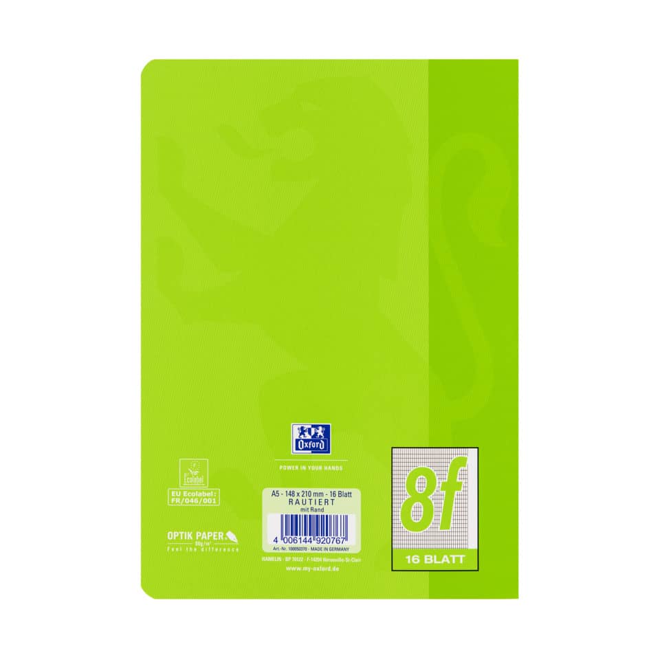 notebook, grün, A5, 160Blatt, Linierung