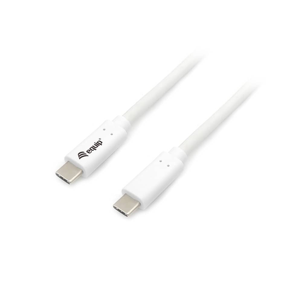 USB-C zu USB-C Kabel, Kabel, Weiß, Schlankes Kabel, 2m Länge