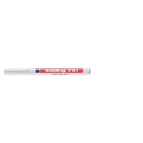 Lackmarker 751, 1-2mm, Rundspitze, weiß EDDING 4751049