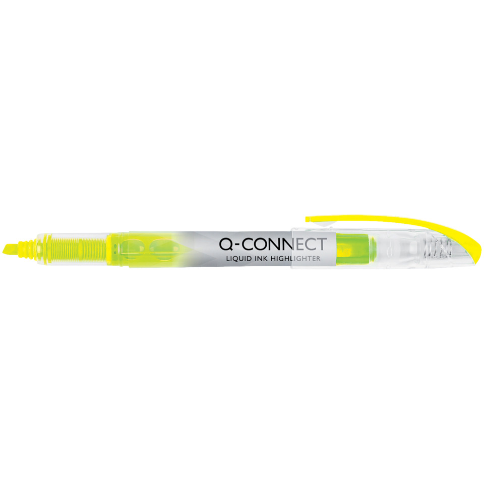 Highlighter, Flüssigmarker, Grün, Gelb, Q-Connect