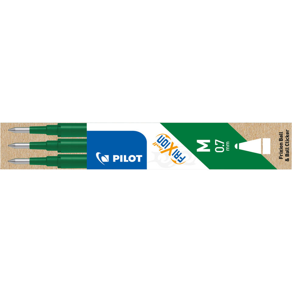 Bleistiftspitzer, Dreierpack, Grüner Gehäuse, Holzspitze, Pilot