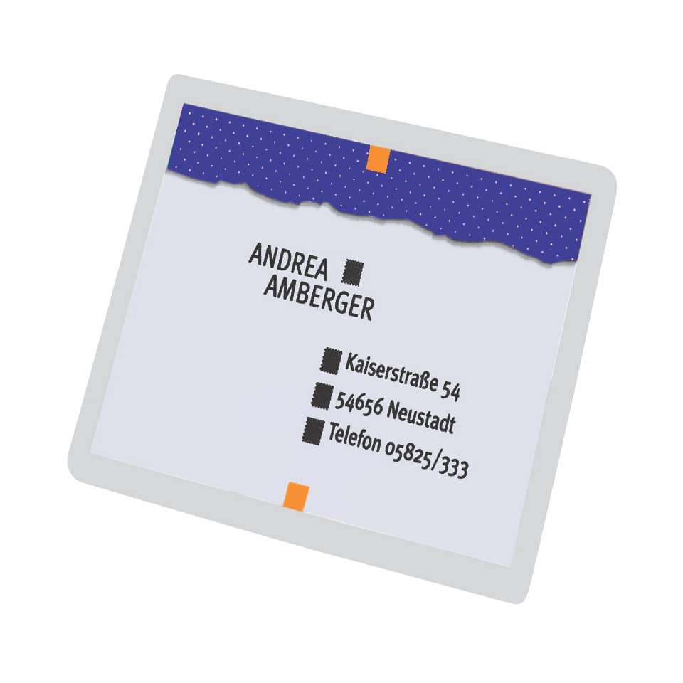 Visitenkarte, Kartenlayout, Name, Adresse, Telefon