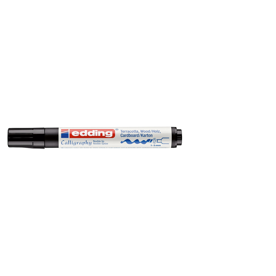 Marker, Calligraphy-Tip, Edding, Terrakotta, Karton